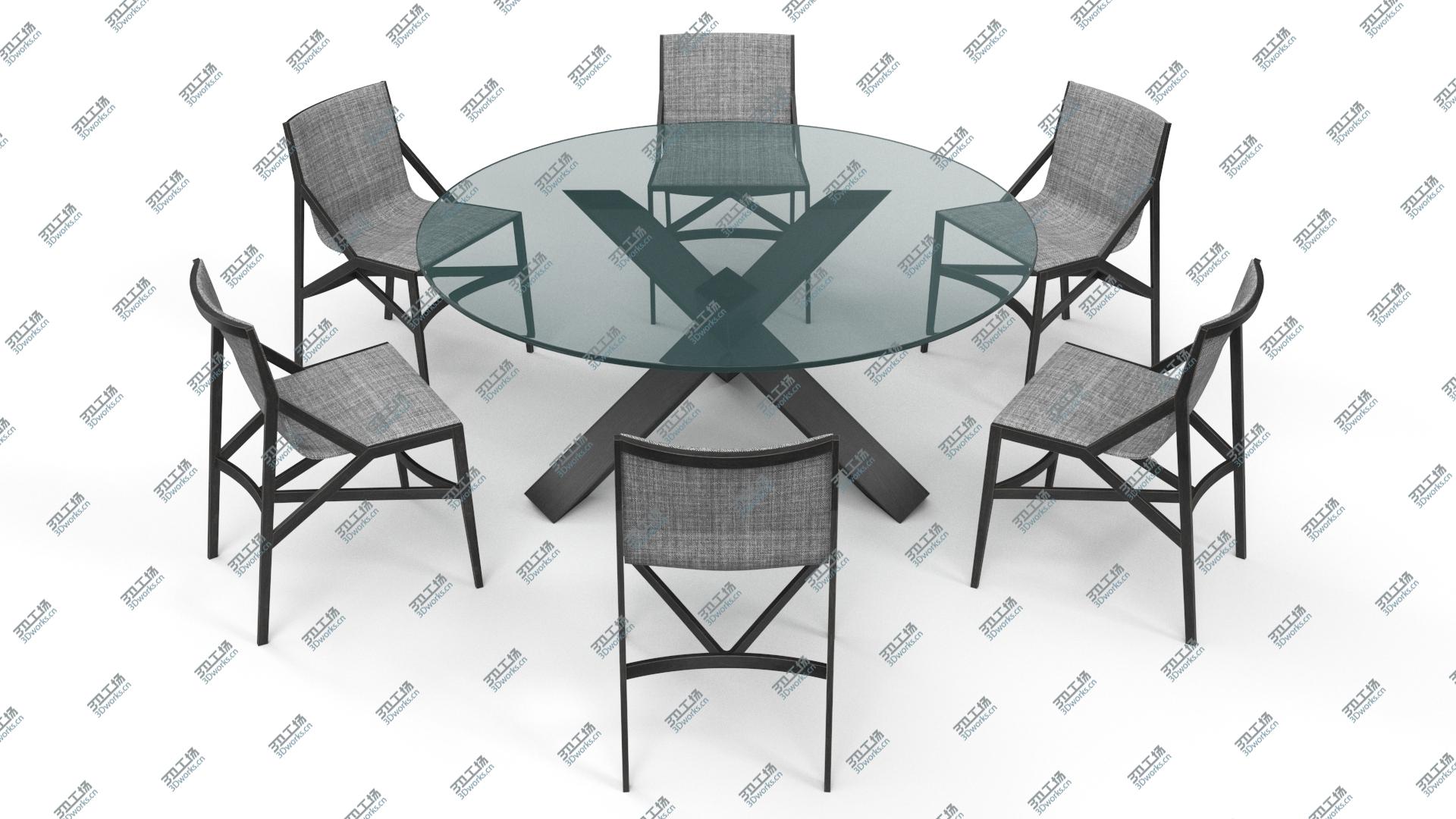 images/goods_img/2021040233/Cassina Dining Table Chair Set Black Glass Suit model/3.jpg